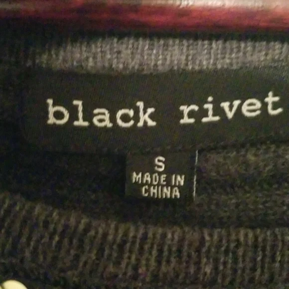 Elegant BLACK RIVET Knitted Dark Grey Dress Long Sleeves w Sequins Women Size S - Picture 4 of 16